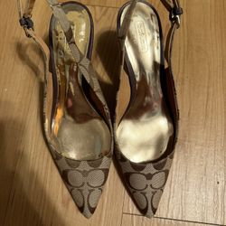 Coach Heels 8.5 Sling Back 