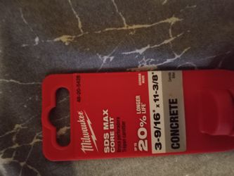 Milwaukee SDS MAX CORE BIT 3-9/19×11-3/8