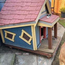 Custom Made Dog House, Solid On Rollers