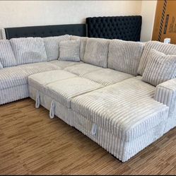 New Grey Sleeper Sectional