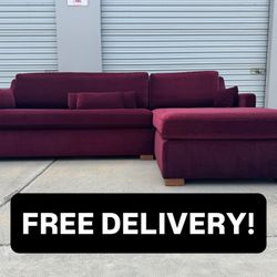 FREE DELIVERY || Macy’s L Chaise 2Pc Sectional