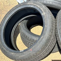  4 Like New Tires Goodyear EV FOAM TIRES 235/40/19 100% Tread fits camry accord tesla model 3
