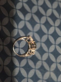 925 silver Ring with Green Center Stone