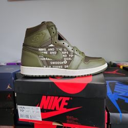 Jordan 1 Olive Canvas Size 10.5