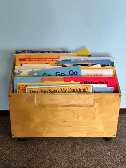 GIANT collection of big books and rolling bin