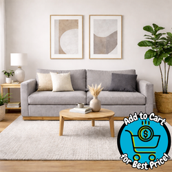 Blueground 80" Modern Low Profile Sofa w/ Wood Base
