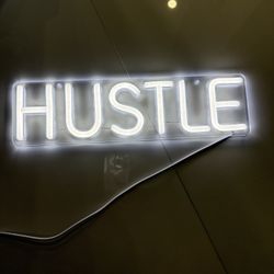 LED Neon Sign HUSTLE Size: 14.5 x 4 Inches