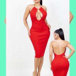 Red Backless Dress
