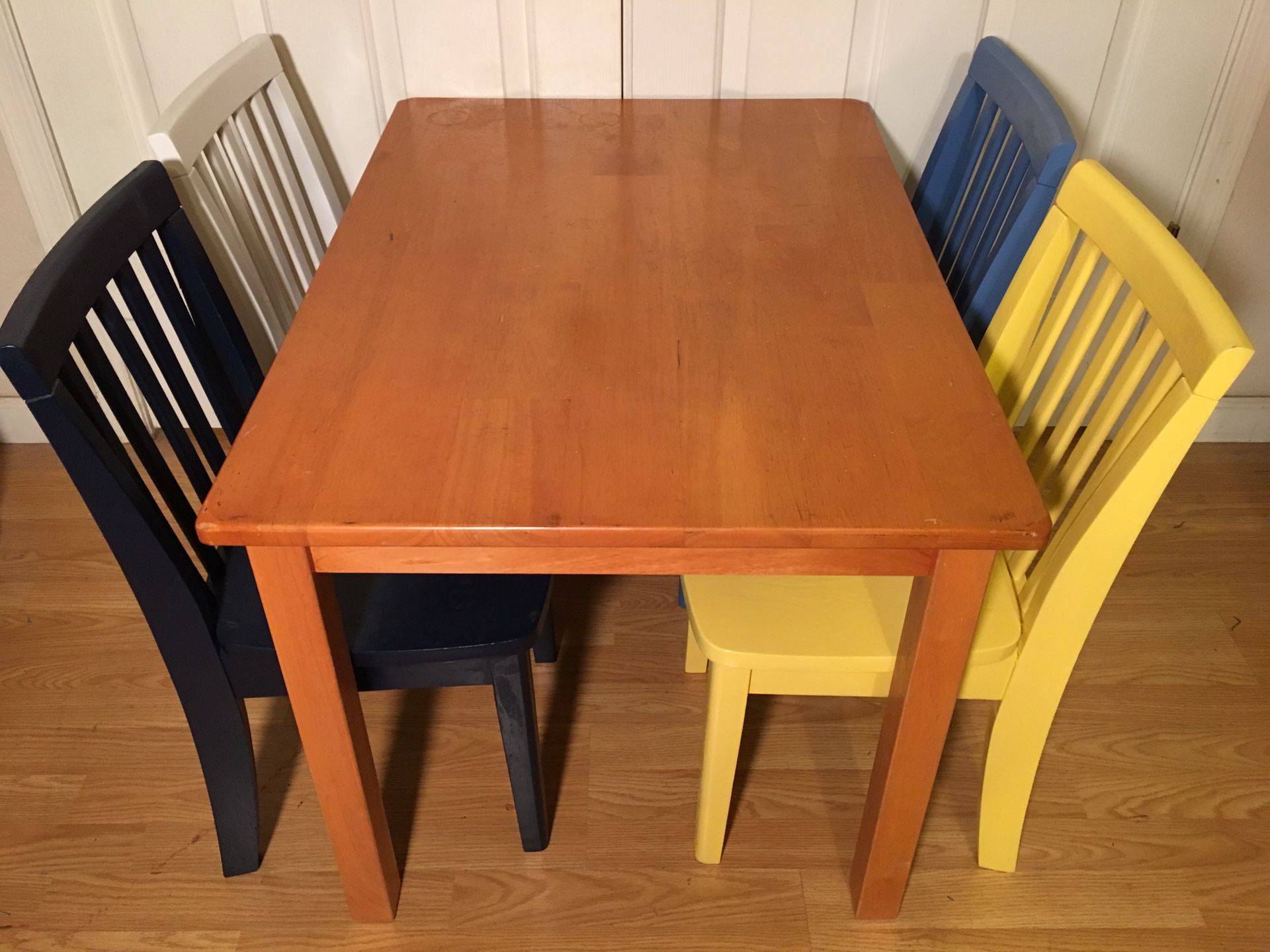 Pottery barn kids carolina table and four chairs