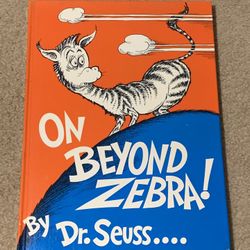 Rare Dr Seuss Book 1955 On Beyond Zebra !