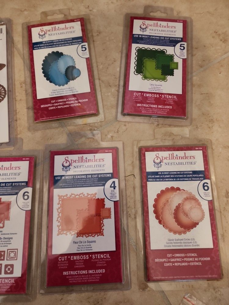 Spellbinder And Sizzix Metal Die Cuts