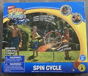 Wham-O Giggle N Splash Spin Cycle Water Sprinkler And Frisbees