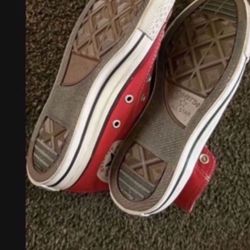 Red Converse Size 4.5 Men, 6.5 Women, New Balance 550 Size 6.5 Men, 6.0 Women, Vans Shoes, Converse White All Star Size 7 In Very Good Condición 