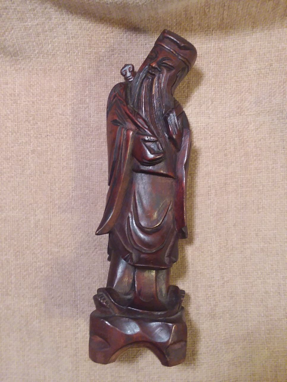 Vintage Handcarved Wood Asian Wise Man