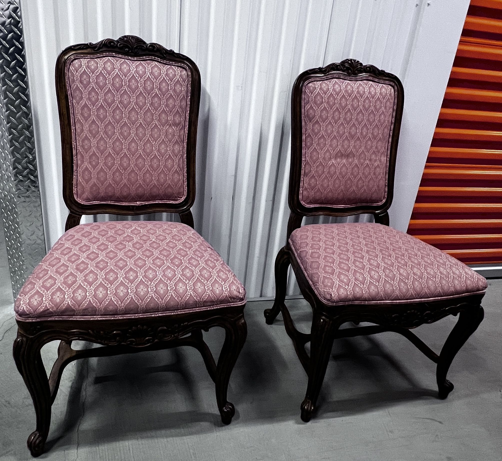 Victorian Carved Rosewood Dining Chairs, 1850s, Set of 2