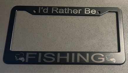Laser engraved aluminum license frame