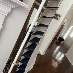 Hanging Closet Organizer, 10-Shelf Closet Hanging Shelves, White