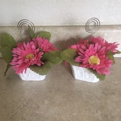Small Picture Holder Flower Pots X2