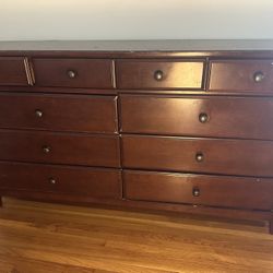Brown Wooden Dresser 10-Drawers