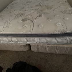 King Size Mattress And 2 Box Springs 