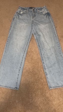 Fashion Nova Light Wash Wide Leg Jeans size 3/4