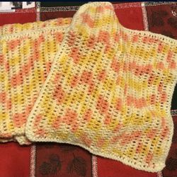 Baby Blanket With Matching Doll Blanket 