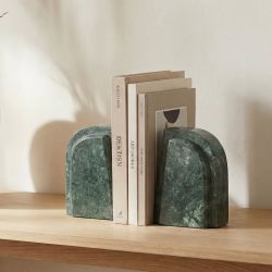 Zane Green Marble Bookends (Set of 2)