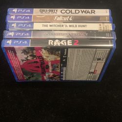 Sony PlayStation 4 PS4 Game Lot  (5 Games)CALL OF DUTY COLD WAR WITCHER + more(Post Nintendo Era)