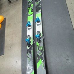 Used K2 Sidestash 174Cm Downhill Powered Skids W/ Salomon Bindings
