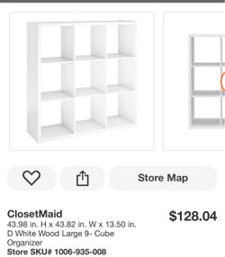 ClosetMaid White 9-Cube Storage Organizer