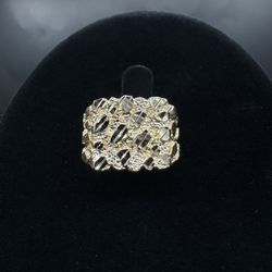 14k Gold Nugget Ring 