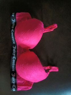 Juicy Couture Neon Pink Lace Push-Up Bra