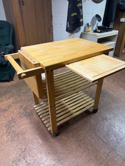 wooden kitchen cart