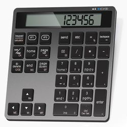 Rechargeable Wireless Number Pad for Laptop, Dual Bluetooth