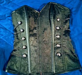 🖤 Black/Grey Gothic Corset Top 🖤