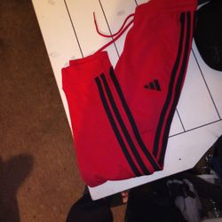 Red Adidas Sweatpants 