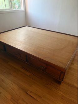 Vintage wooden bed frame