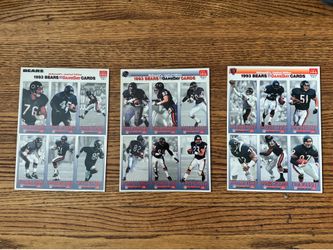 1993 McDonald’s Bears GameDay Card Set — Complete 3 Uncut Sheets