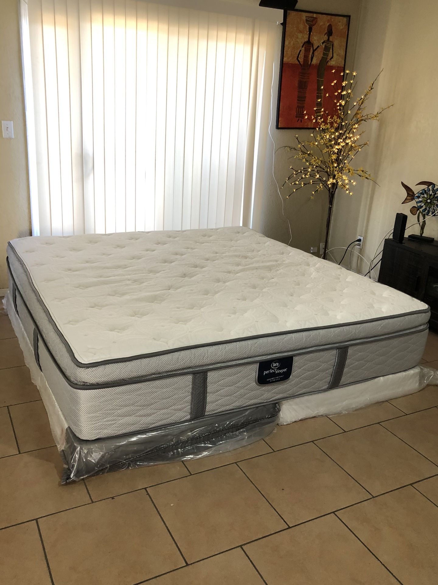 KING SIZE SERTA PERFECT SLEEPER PILLOWTOP PLUSH