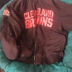 Cleveland Browns reversible hoodie good size heavy jacket