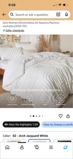 Arch Jacquard White Comforter Set