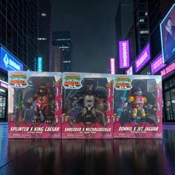 Teenage Mutant Ninja Turtles  X Godzilla Lot Splinter Donatello Shredder New