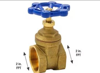 2in x 2in brass compact pattern threaded gate valve