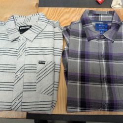 Two Flannel Shirts Excellent Condition Adult Size