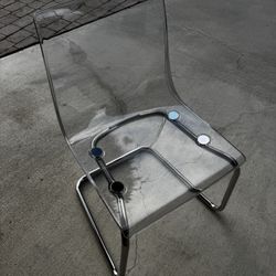 IKEA - (4) TOBIAS Chair, clear/chrome plated