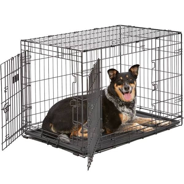 KONG Dual-Door Rust-Resistant Dog Crate size: 37L x 23.3"W x 24.4"H"