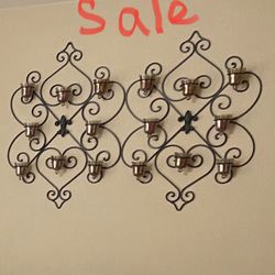 Candle Holder With Candles Wall Decor