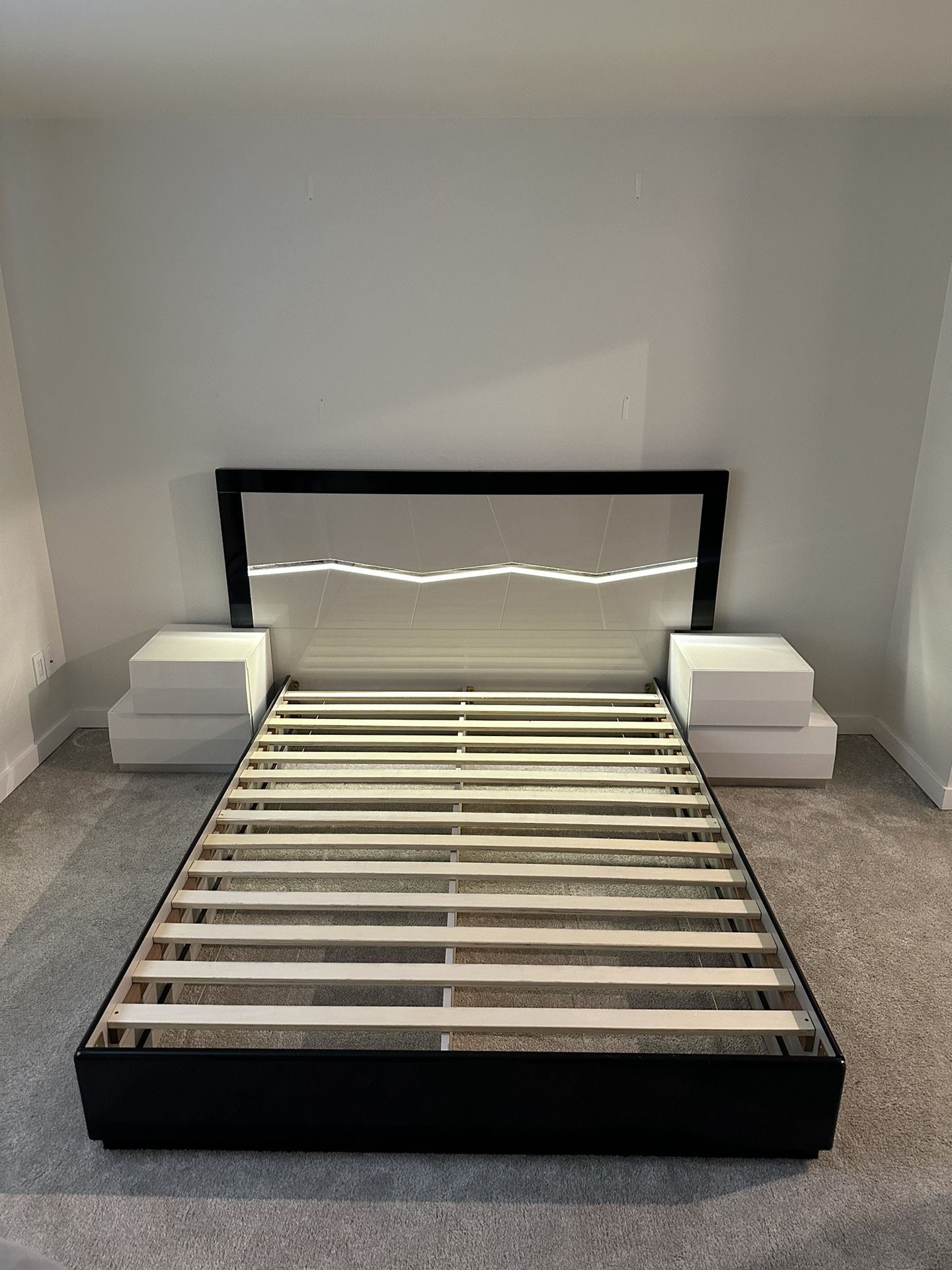 Queen Bed Frame With Nightstands 