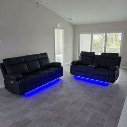 Power Recliner Sofa And Loveseat 