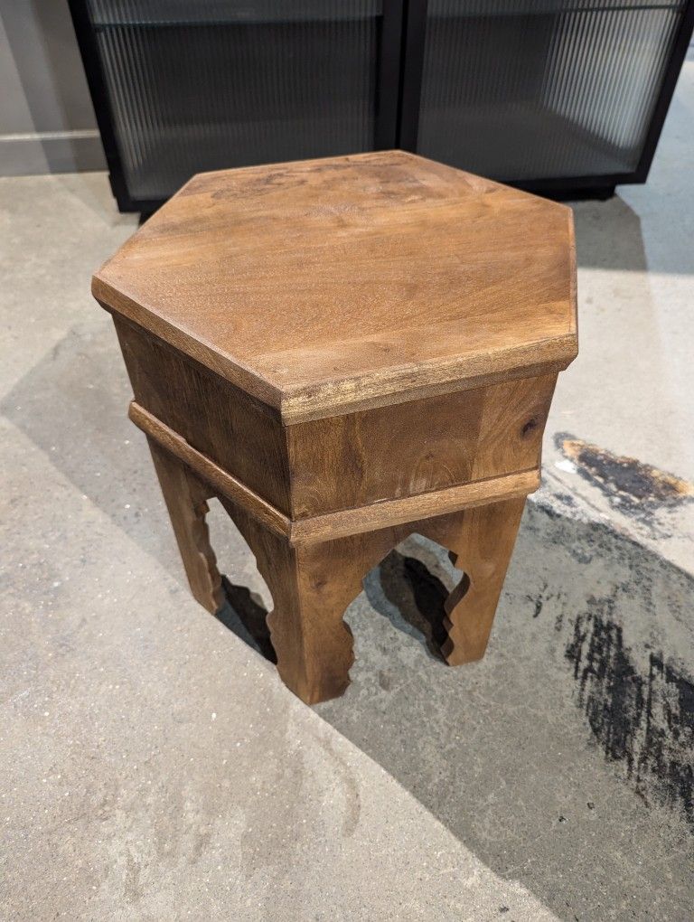 Darkened Mango Wood End Table
